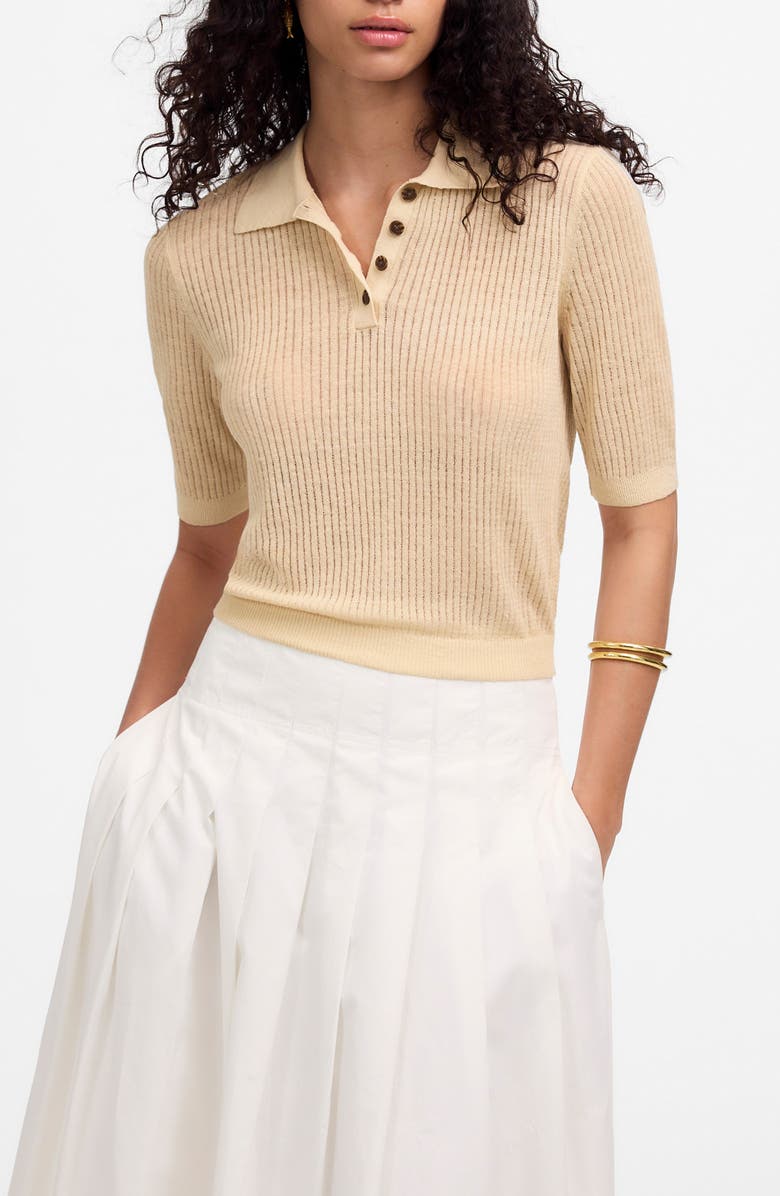 Short Sleeve Polo Sweater