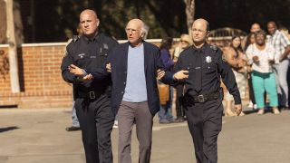 Larry being arrested and taken by cops on Curb Your Enthusiasm Season 12 premiere