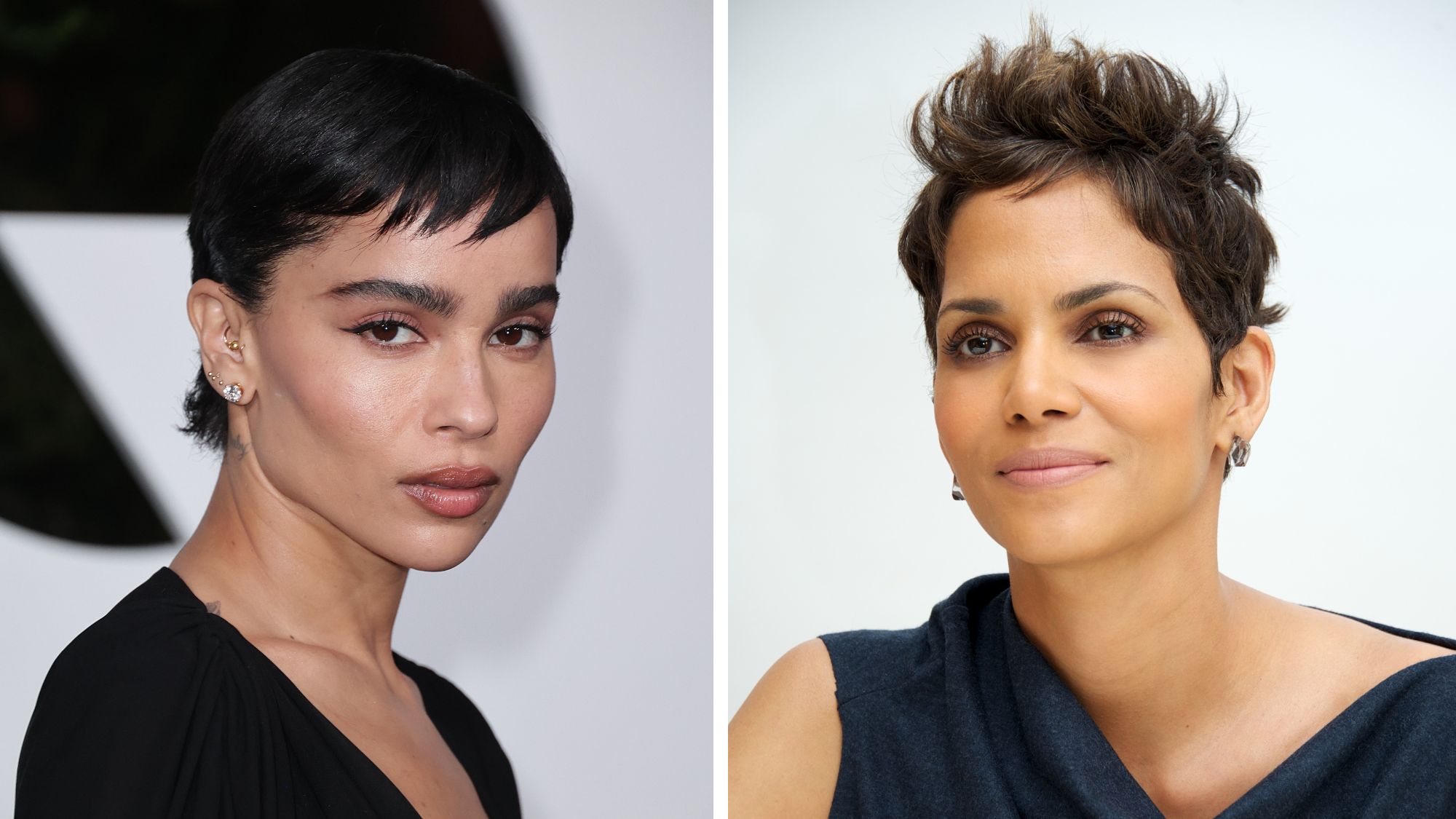 Zoe Kravitz and Halle Berry with pixie cuts