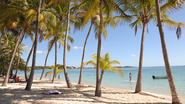 A picture taken on November 20, 2011 shows the Sainte-Anne beach, in Grande Terre, in the French West Indies island of Guadeloupe. AFP PHOTO JEAN-MICHEL ANDRE(Photo credit should read JEAN-MI