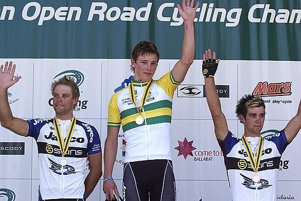 Jayco and Skins have replaced the SouthAustralia.com-AIS name of Australia's development squad, which has proven successful already. The team took all three medals in both the Under 23 men's time trial and road races.