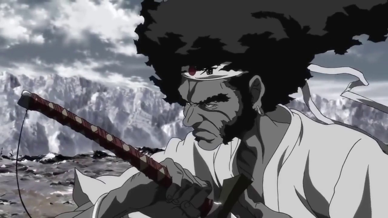 The hero in Afro Samurai