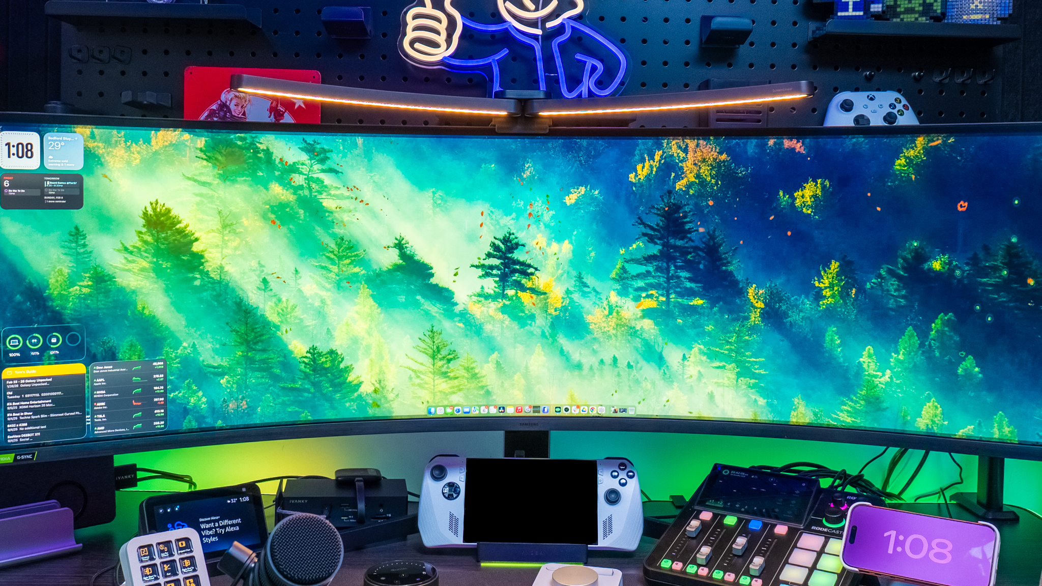 Installed on Samsung 49" Ultrawide Monitor