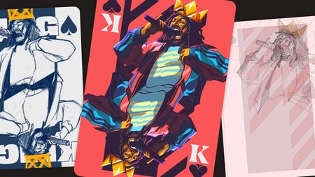 Playing card art based on hip hop