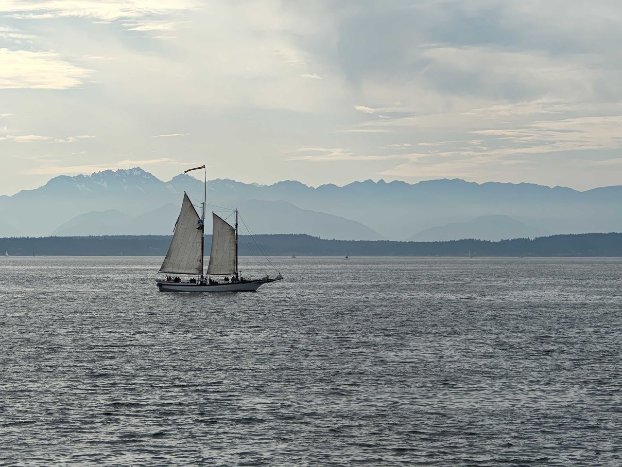 A sailboat in the distance