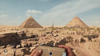 Indiana Jones and the Great Circle screenshot of the pyramids of Giza