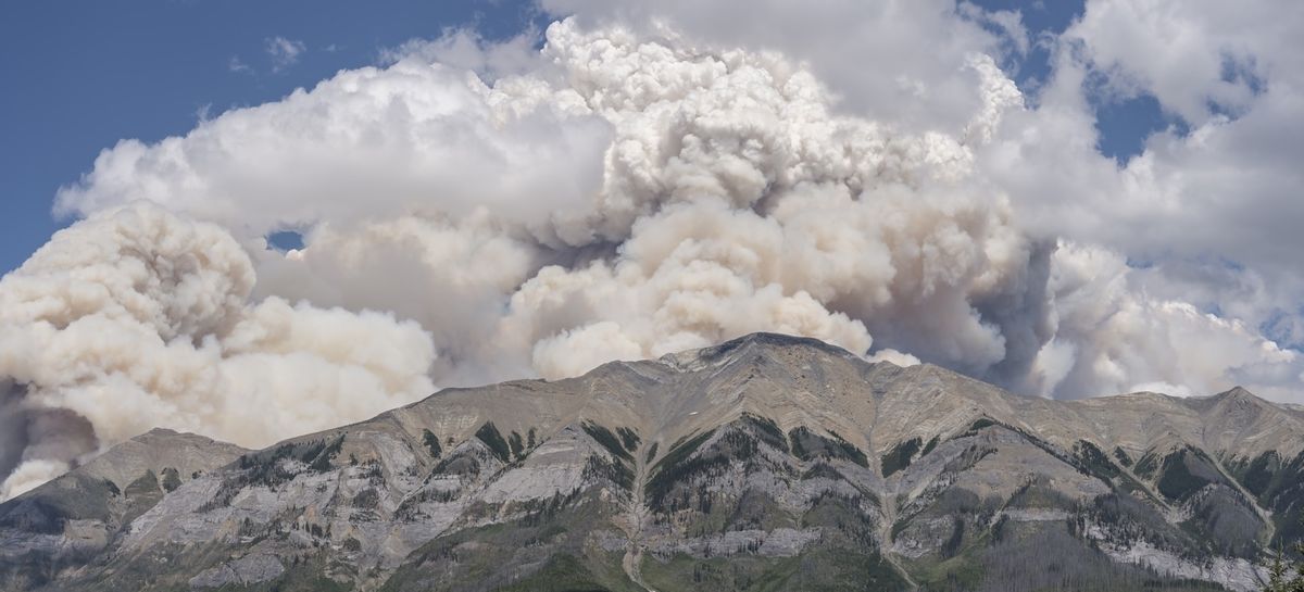 An enormous wildfire in British Columbia in the summer of 2017 sent huge plumes of smoke into the sky.