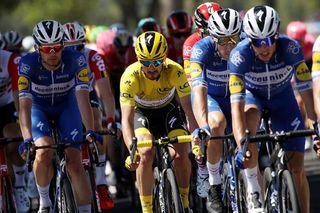 Overall leader Julian Alaphilippe (Deceuninck-QuickStep) during stage 4 at the Tour de France