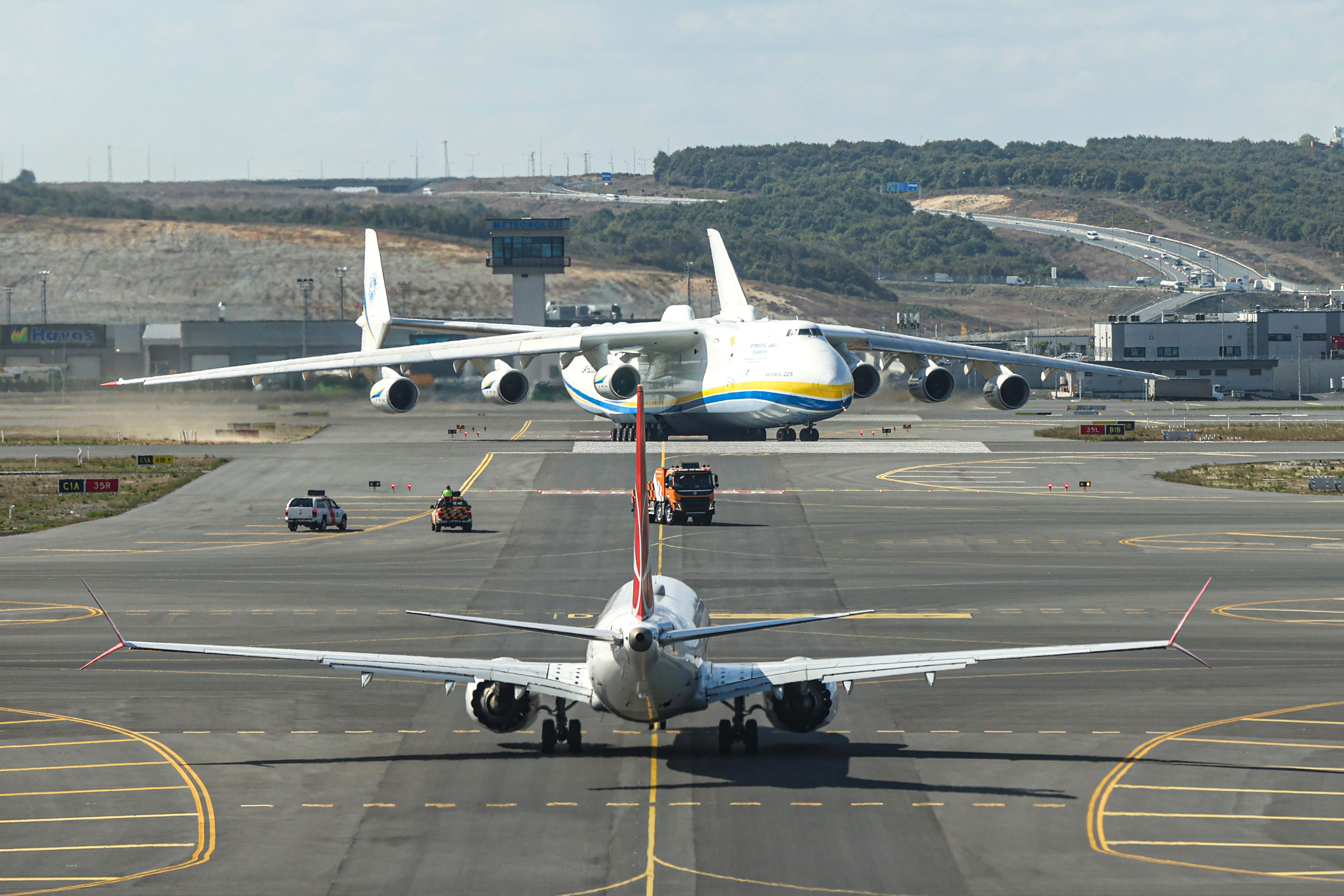 Antonov An-225 at Istanbul Airport in Turkey