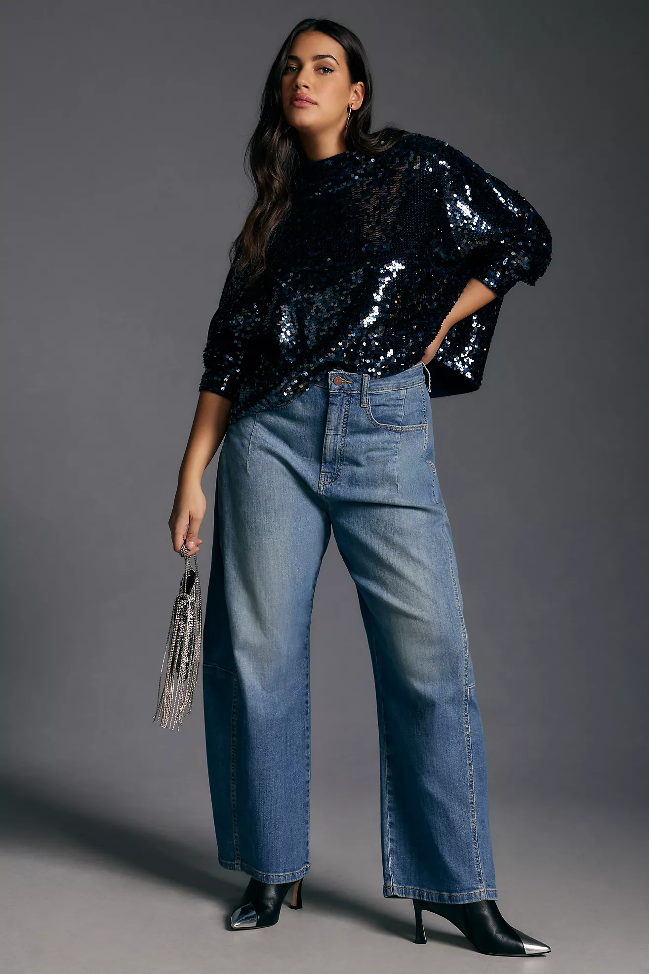 The Kenna Mid-Rise Heritage Barrel Jeans by Pilcro