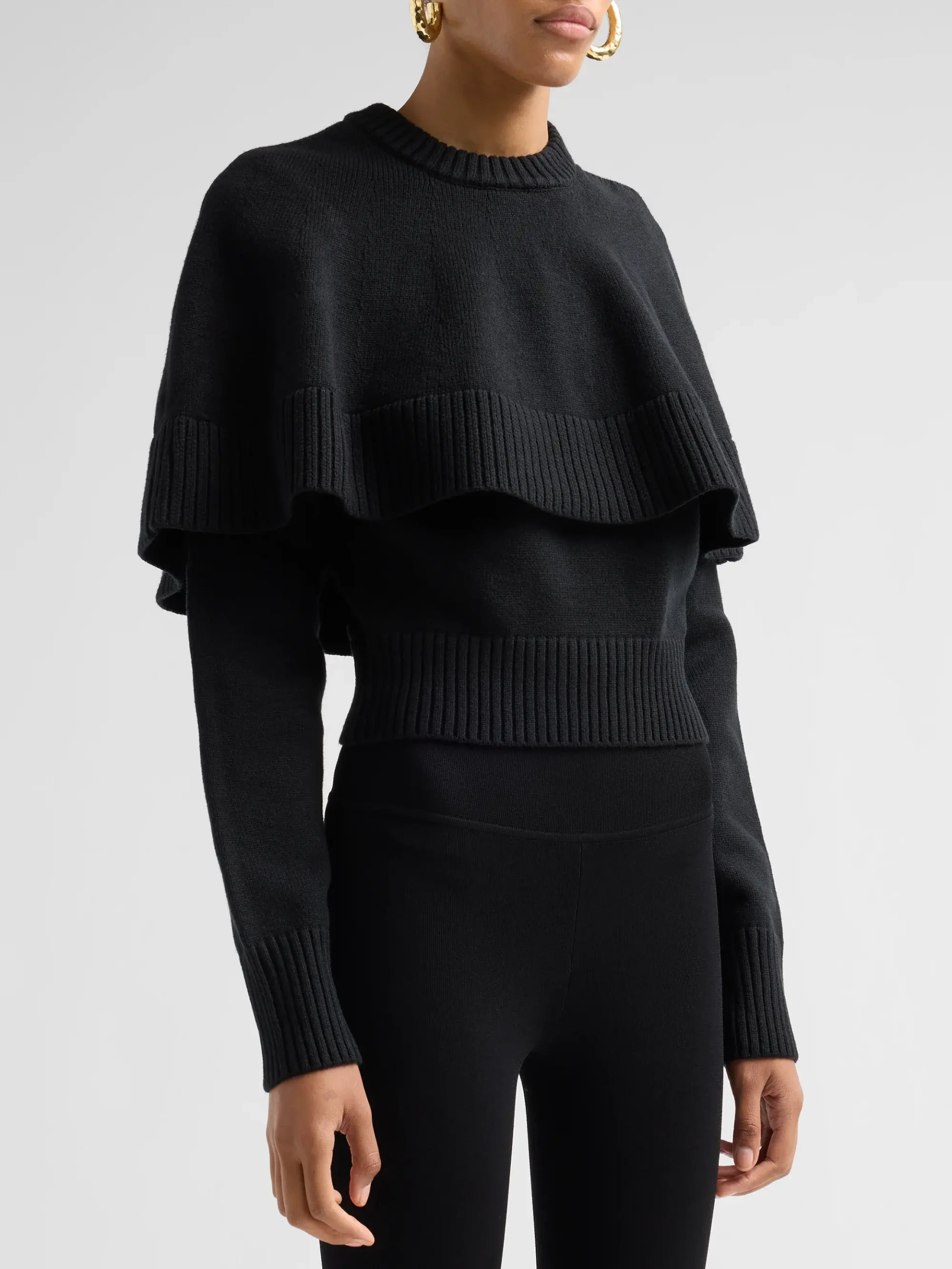 Evian Layered Cape Sweater