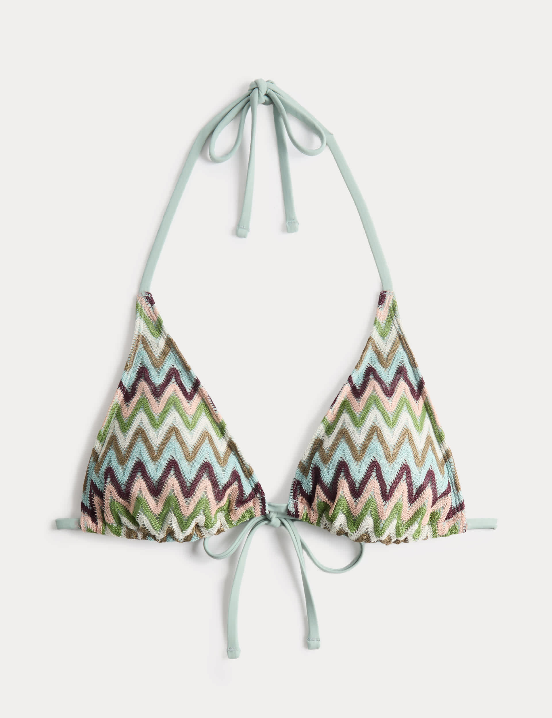 Textured Triangle Bikini Top