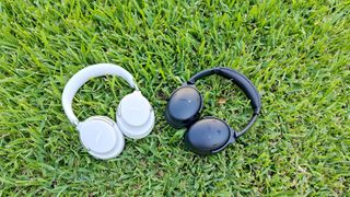 Bose QC Ultra vs. Bose QC Headphones on grass