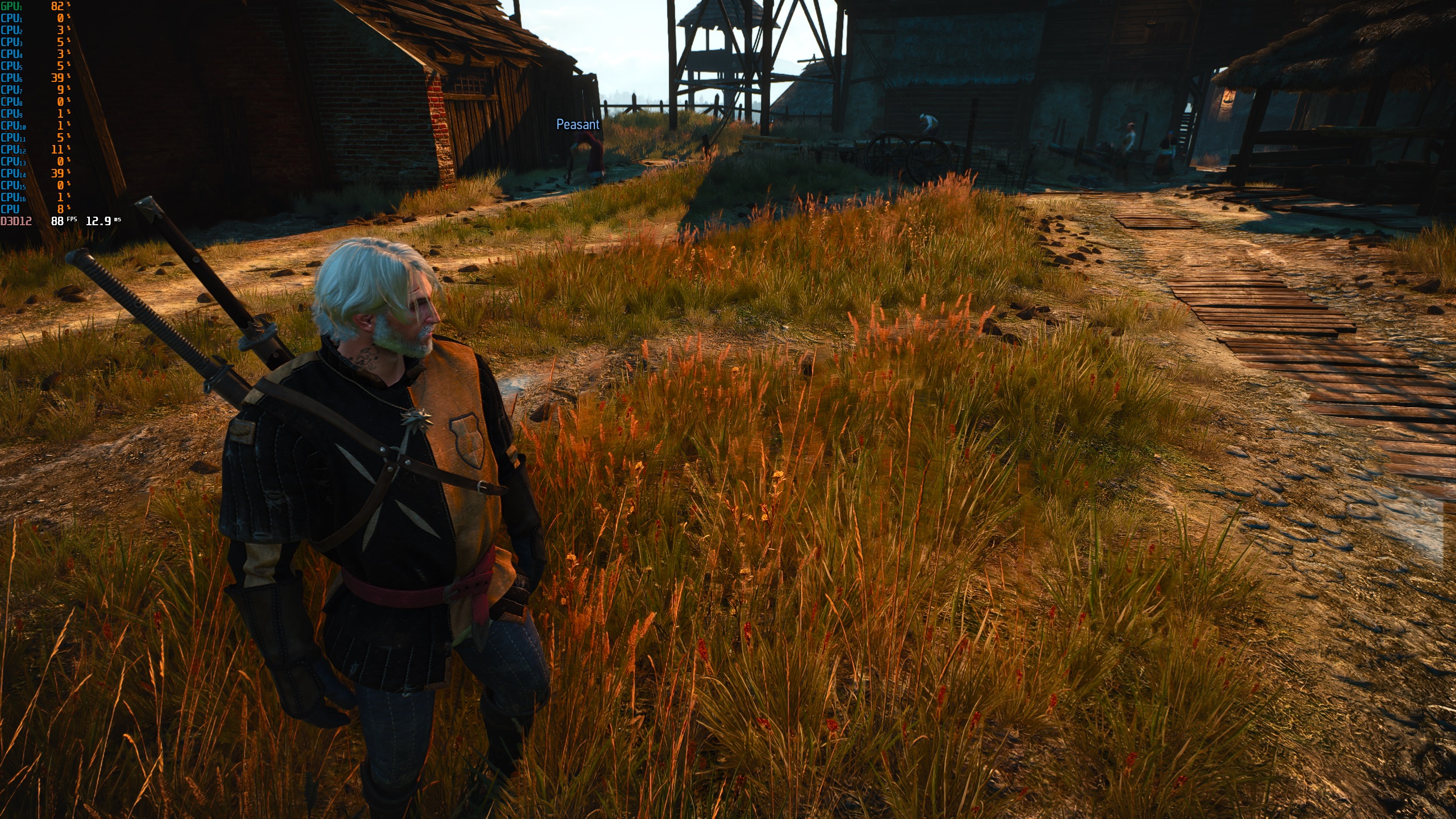Crows nest witcher 3 screenshot showing foliage with SSAO enabled