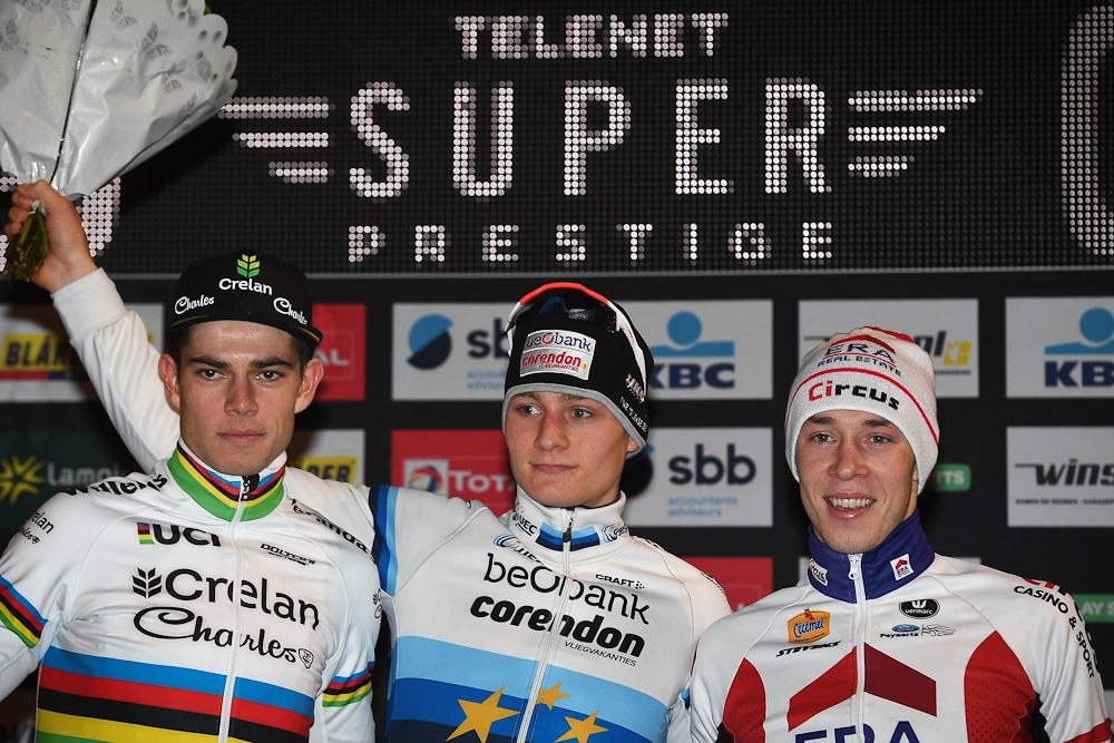 Aerts, van der Poel and Sweeck on the Diegem podium