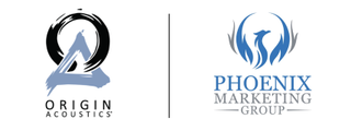 Origin Acoustics Expands Strategic Partnership with Phoenix Marketing, both of which logos are shown here.