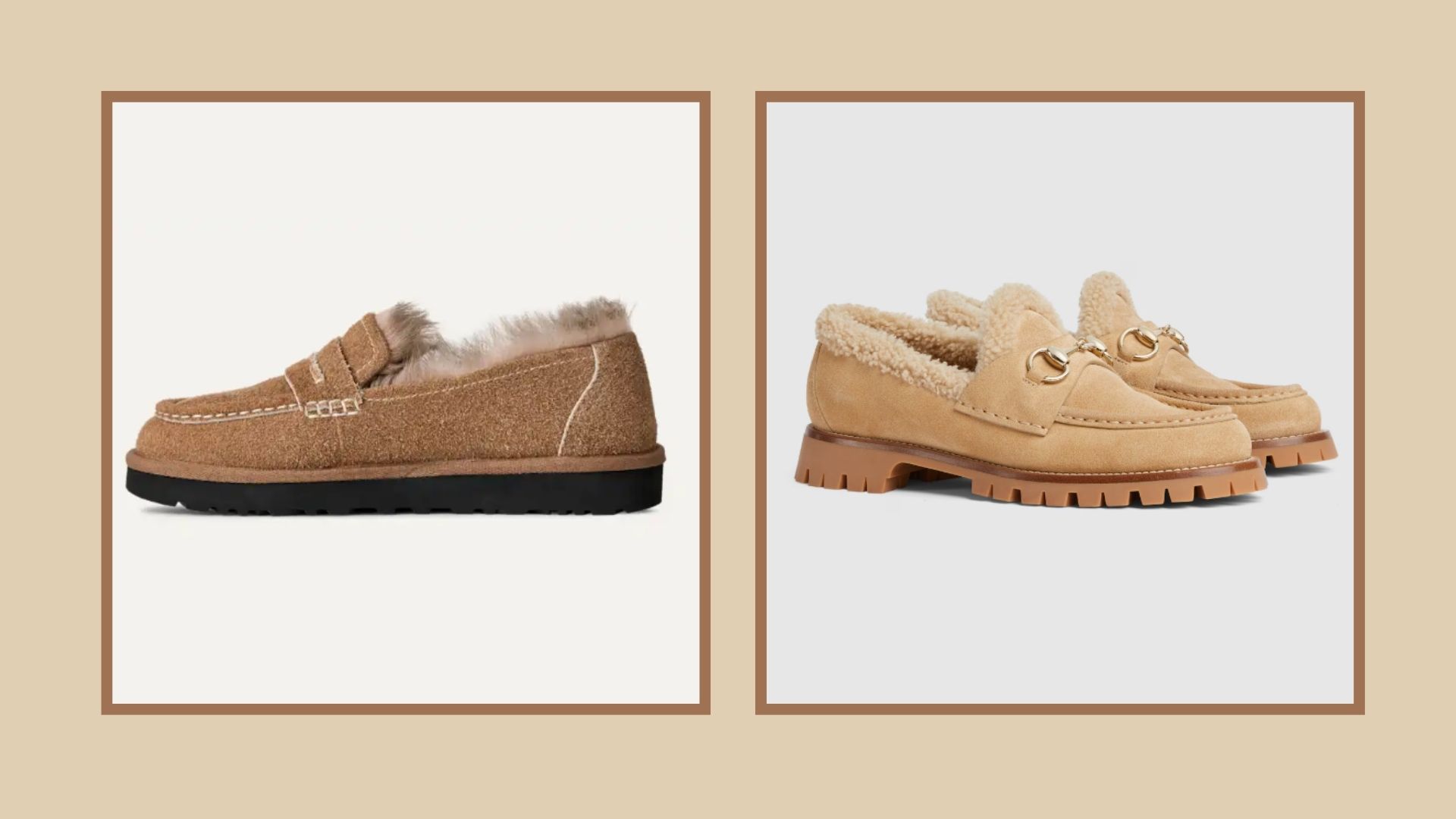 Ugg's Ellis loafers are a lookalike for Gucci's merino wool-lined loafers