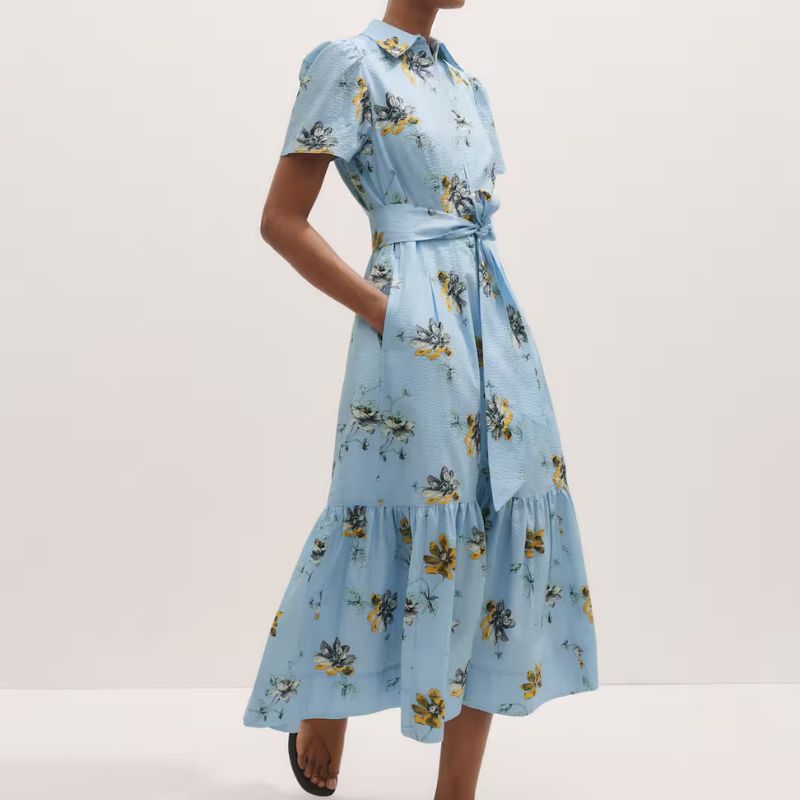 floral shirt dress