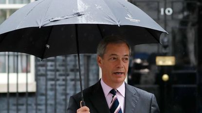 Nigel Farage outside 10 Downing Street