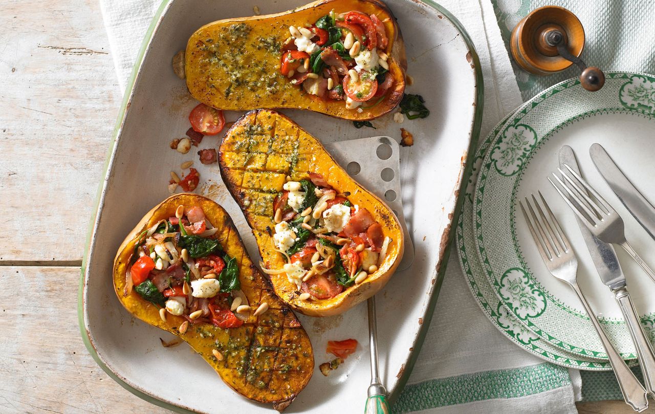 Pesto-roasted butternut squash