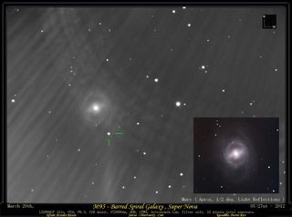 M95 Barred Spiral Galaxy with Supernova