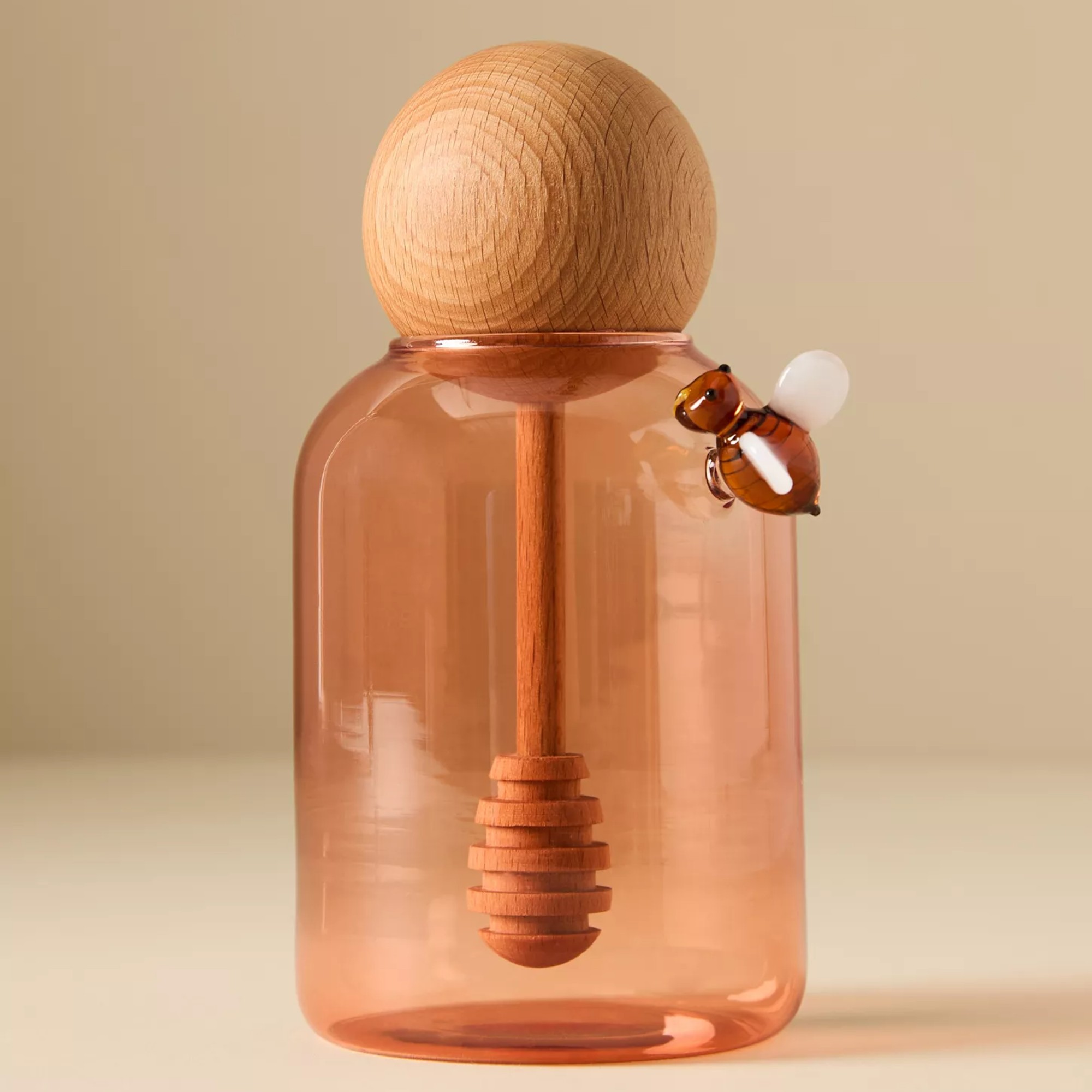 Catania Glass Honey Pot