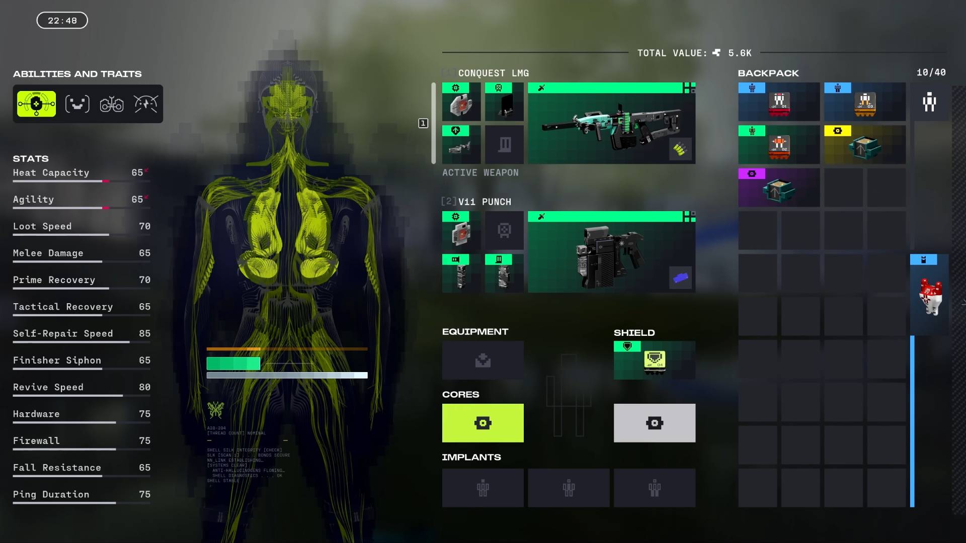 Marathon weapons in loadout menu