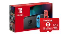 Nintendo Switch (Neon Blue / Red) + 128GB memory card | $335