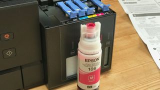 Filling printer with colour ink