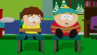 Jimmy and Cartman tied up in Fishsticks episode of South Park.