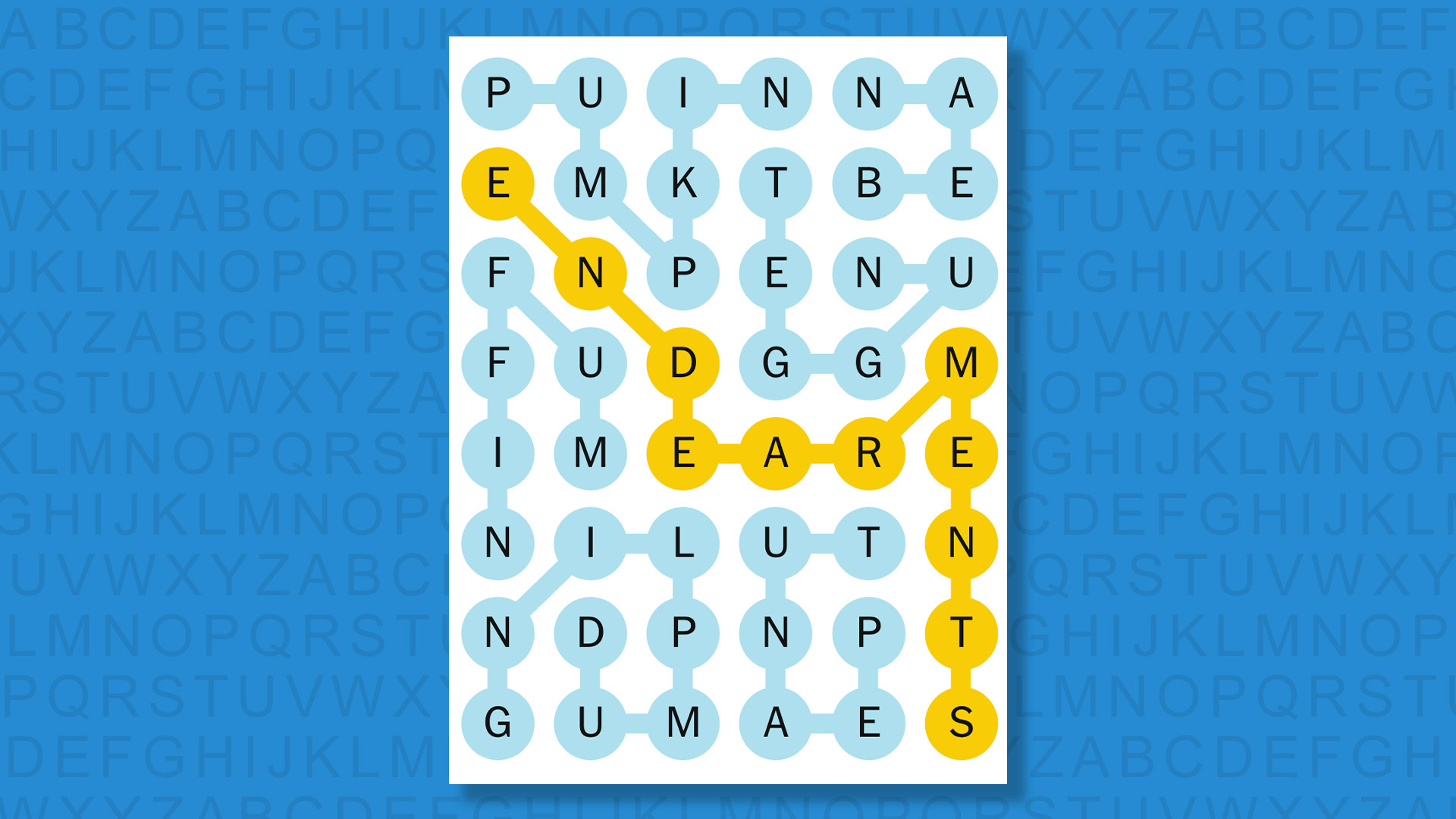 NYT Strands answers for game 736 on a blue background