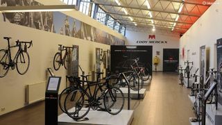 The product display area of the Merckx factory in Zellik, Brussels