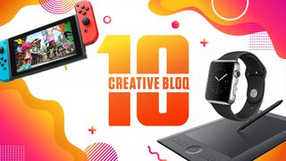 Creative Bloq at 10; a logo with hardware cutouts