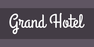 Free script fonts: sample of Grand Hotel