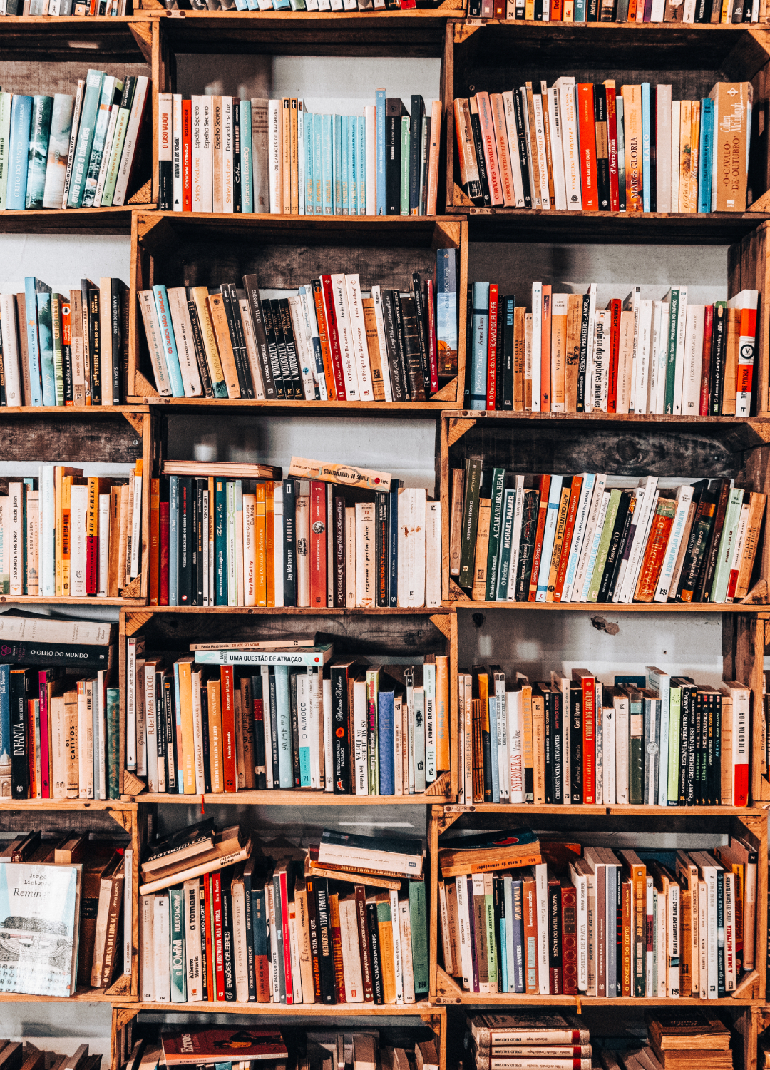 Books in a library