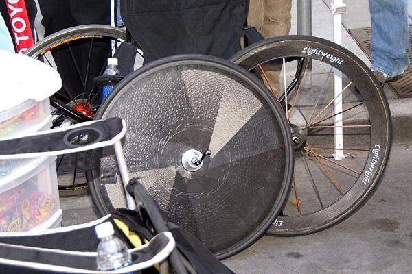 Even so, there were plenty of non-Cole wheels littered about the team area.