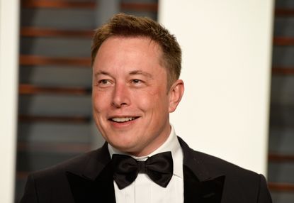 Tesla CEO Elon Musk at an Oscars party