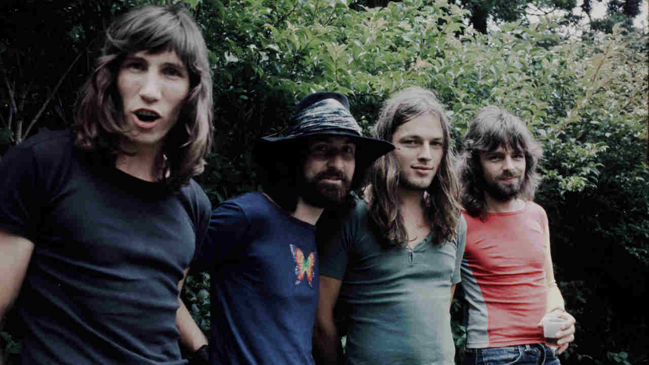 Pink Floyd posing for a photograph in the early 1970s