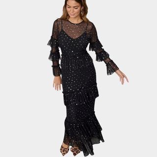 Black Star Mesh Felicity Dress