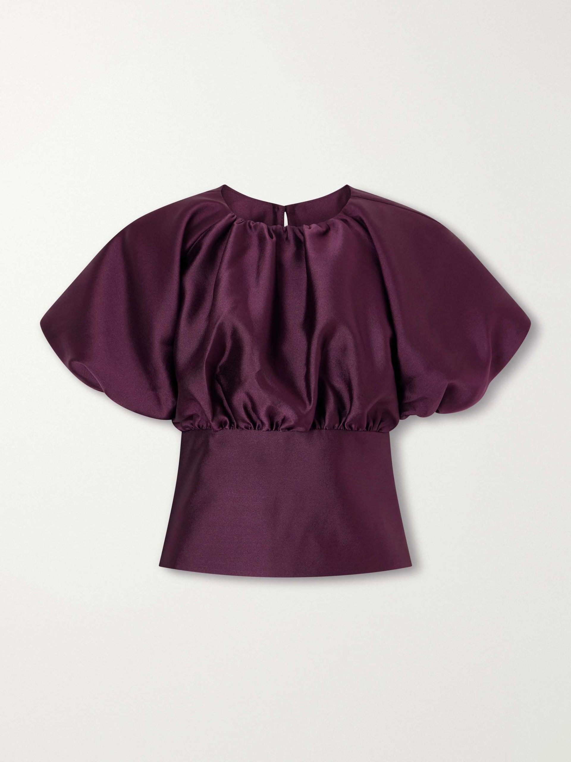 Gathered Taffeta Top
