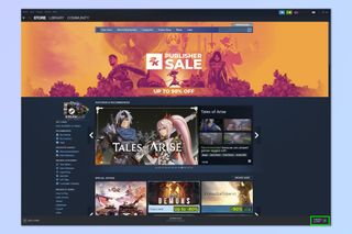 A screenshot showing how to appear offline on Steam