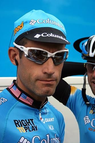 George Hincapie (Columbia) sports a prototype