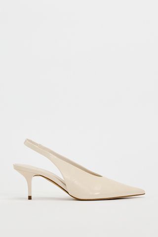 Zara cream slingback heels