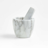 French kitchen mini marble pestle and mortar, Crate &amp; Barrel