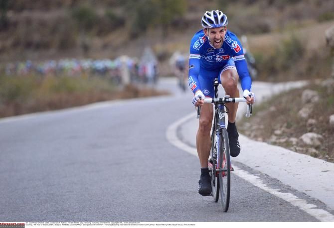 Laurent Mangel (FDJ) on the attack