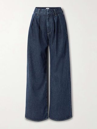 Petra Pleated High-Rise Wide-Leg Jeans