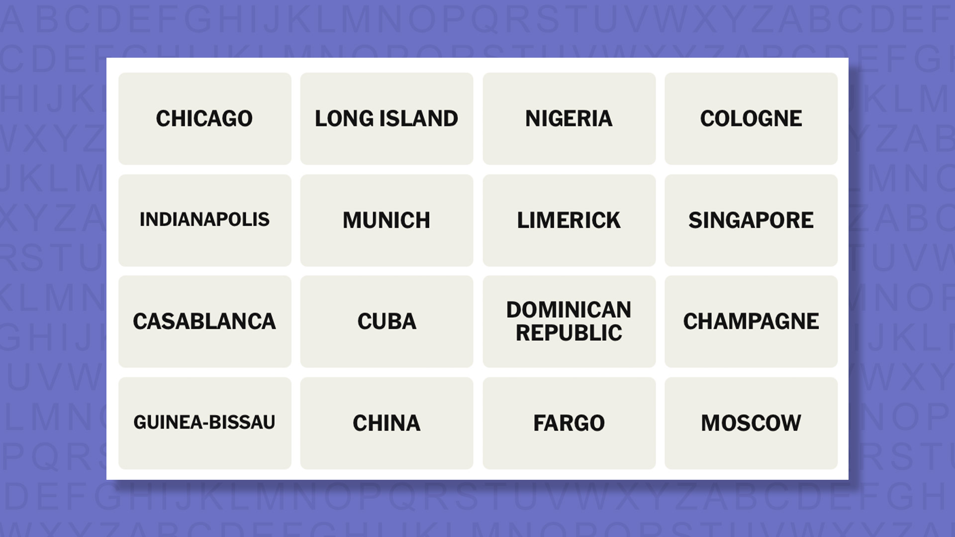 NYT Connections hints for game #1116 on a purple background