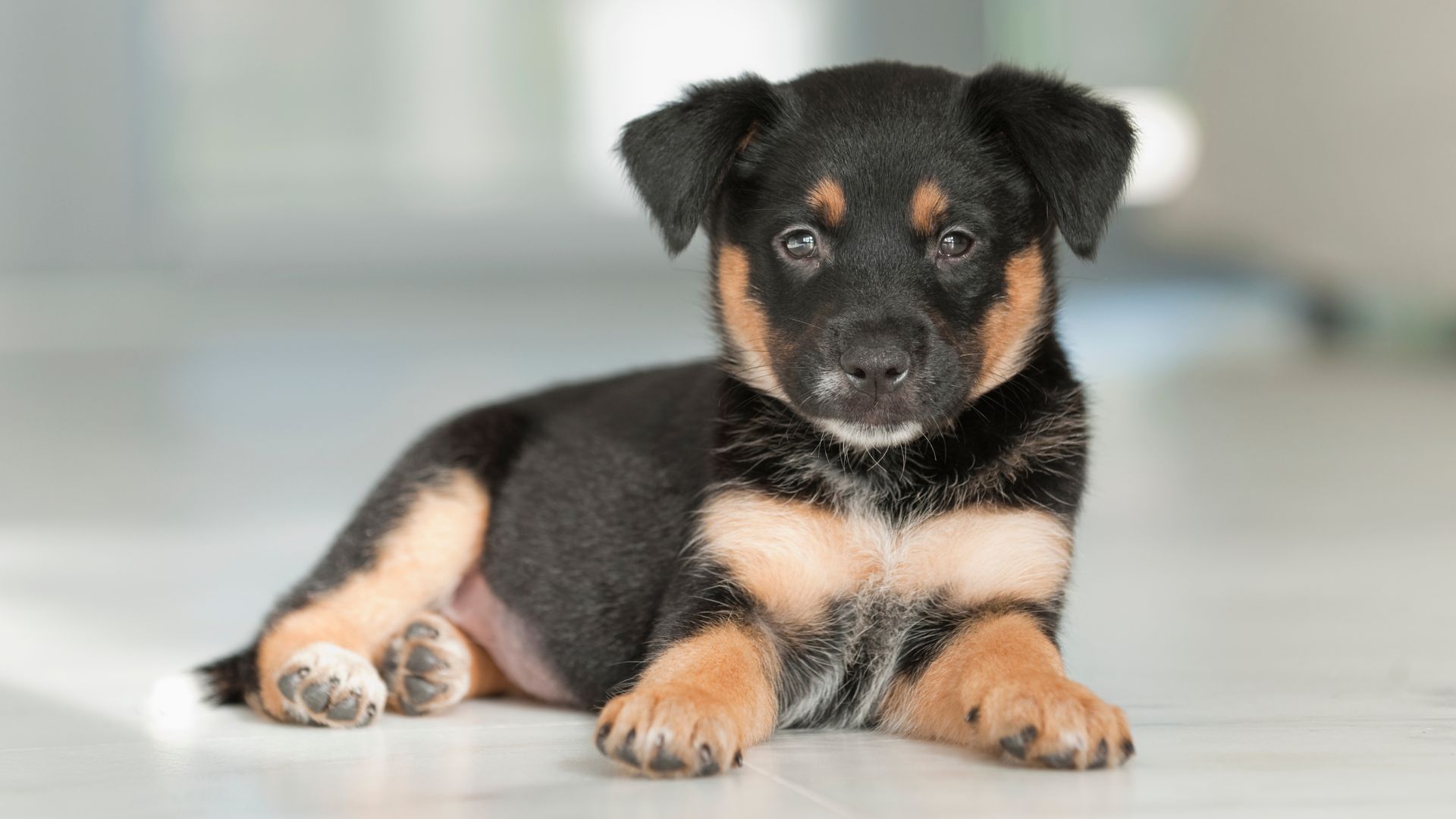 German Shepherd puppy with floppy ears