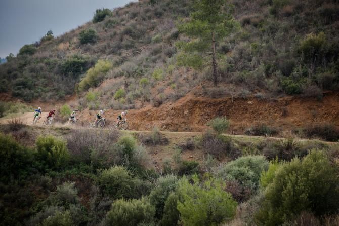 Racers off in the distance