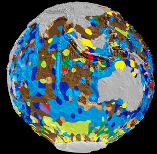 A view of the Southern Ocean from the first digital map of seafloor. 